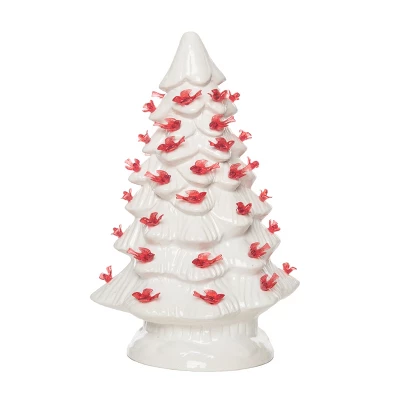 Transpac Small Ceramic Light Up Cardinal Tree - Festive Christmas Decorative Object For Holiday Cheer 1 Transpac Small Ceramic Light Up Cardinal Tree - Festive Christmas Decorative Object For Holiday Cheer