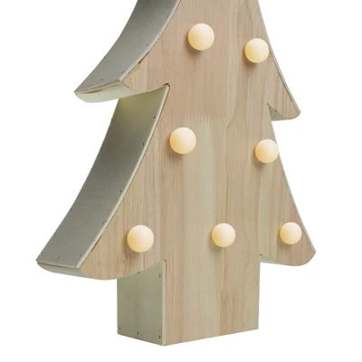 Northlight Lighted 3D Wooden Christmas Tree Decoration - 15" 4 Northlight Lighted 3D Wooden Christmas Tree Decoration - 15" - Image 4