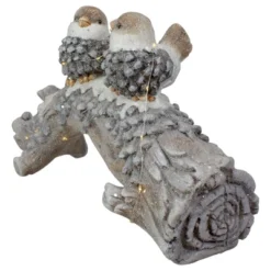 Northlight LED Lighted Rustic Glittered Birds On A Snowy Log Christmas Decoration - 18" -National Tree Company Store GUEST 4ffb10a7 fdf6 42e1 8d49 8d7a82ef1263