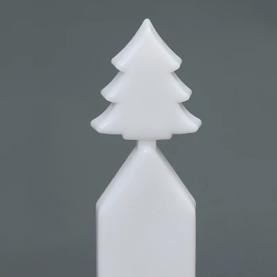 LuxenHome 8-Piece Light Show Fence Design Outdoor Holiday Decoration White 8 LuxenHome 8-Piece Light Show Fence Design Outdoor Holiday Decoration White - Image 8