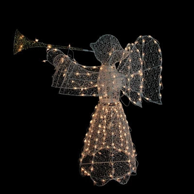 Northlight Lighted 3D Trumpeting Angel Outdoor Christmas Decoration - 44" - Clear Lights 1 Northlight Lighted 3D Trumpeting Angel Outdoor Christmas Decoration - 44" - Clear Lights