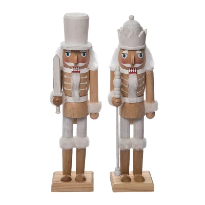 Transpac Large Rustic White Wood Nutcracker Set Of 2 Christmas Home Decorations Decorative Objects 1 Transpac Large Rustic White Wood Nutcracker Set Of 2 Christmas Home Decorations Decorative Objects