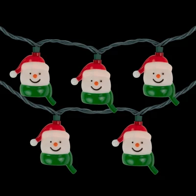 Northlight Snowman Heads With Scarves Christmas Light Set - Clear - 7.5' Green Wire - 10ct 3 Northlight Snowman Heads With Scarves Christmas Light Set - Clear - 7.5' Green Wire - 10ct - Image 3