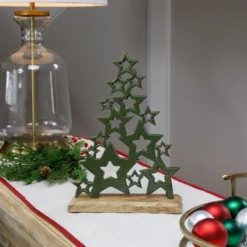 Northlight Tree Of Stars Metal Christmas Decoration - 11" - Green
