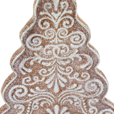 Northlight Glittered Gingerbread Tree Christmas Decoration - 8.25" 6 Northlight Glittered Gingerbread Tree Christmas Decoration - 8.25" - Image 6