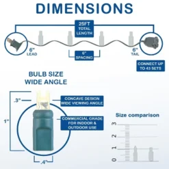 Novelty Lights 50 Light LED Christmas Mini Light Set (Green Wire, 25 Feet) -National Tree Company Store GUEST 5a54434e 3ce8 4a12 8b52 09ac16a6efad