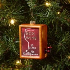 Glass Boxed Wine Christmas Tree Ornament - Wondershopâ˘