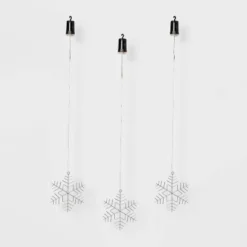 3pk Battery Operated LED Hanging Metal Snowflake Christmas Lights - Wondershop™: Indoor/Outdoor Use With Timer -National Tree Company Store GUEST 5b52d8b2 04a3 42b1 b48e 745b135e8b89