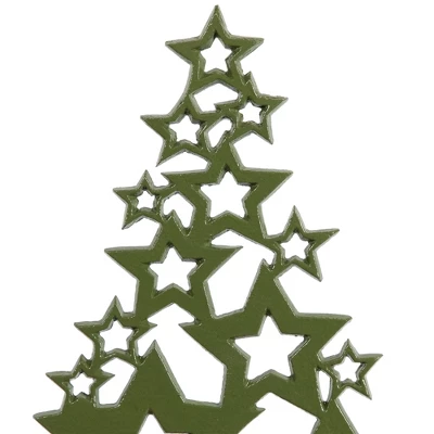 Northlight Tree Of Stars Metal Christmas Decoration - 11" - Green 4 Northlight Tree Of Stars Metal Christmas Decoration - 11" - Green - Image 4