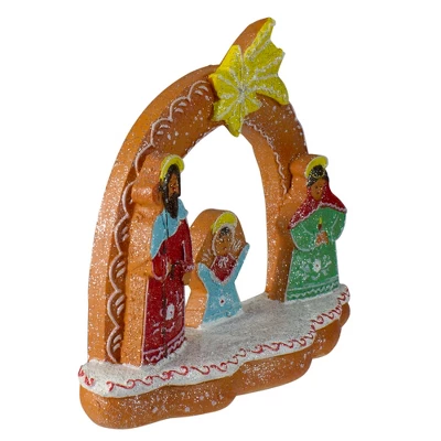 Northlight Glitter Dusted Gingerbread Holy Family Christmas Nativity Decoration - 8" 1 Northlight Glitter Dusted Gingerbread Holy Family Christmas Nativity Decoration - 8"