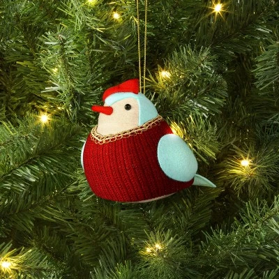 Christmas Featherly Friends Ornament Red Bow - Wondershop™ 1 Christmas Featherly Friends Ornament Red Bow - Wondershop™