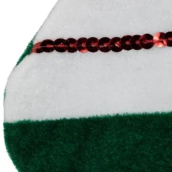 Northlight 18" Red And Green Velvet Sequin Stripe Christmas Stocking -National Tree Company Store GUEST 60e70ccb ab4c 4871 9579 a03fb206602e