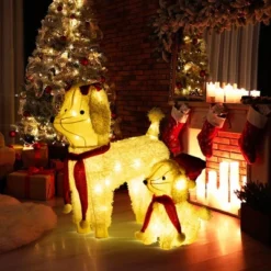 Tangkula 2-Piece Christmas Lighted Dogs 3D Xmas Light-up Cute Poodle With 60 LED Lights Red Scarves Zip Ties & Ground Stakes 17 Tangkula 2-Piece Christmas Lighted Dogs 3D Xmas Light-up Cute Poodle With 60 LED Lights Red Scarves Zip Ties & Ground Stakes -National Tree Company Store GUEST 63943b07 197d 4ae7 8ff9 9b9bcab131d9