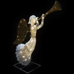 Northlight Lighted Glittered Trumpeting Angel Outdoor Christmas Decoration - 48" - Clear Lights -National Tree Company Store GUEST 63a055a2 7a3c 4be3 aff7 dd71625179c3