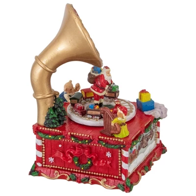 Northlight Santa Claus On Phonograph Musical Christmas Decoration - 7" 2 Northlight Santa Claus On Phonograph Musical Christmas Decoration - 7" - Image 2