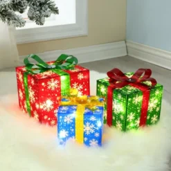 LuxenHome Set Of 3 Colored Presents Lighted Holiday Decoration Multi-Color 16 LuxenHome Set Of 3 Colored Presents Lighted Holiday Decoration Multi-Color -National Tree Company Store GUEST 66befdca 763f 4038 b0a1 ed6abae8fe7d