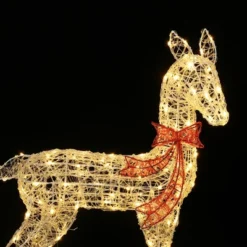 LuxenHome 3-Piece Deer Family Outdoor Holiday Decoration Set With Lights And Timer White, Red 18 LuxenHome 3-Piece Deer Family Outdoor Holiday Decoration Set With Lights And Timer White, Red -National Tree Company Store GUEST 695b68c9 692d 4a20 b163 41fe98dc51b2