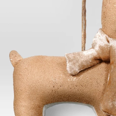 Christmas Fabric Deer Ornament Brown - Wondershop™ 2 Christmas Fabric Deer Ornament Brown - Wondershop™ - Image 2