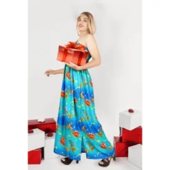 LA LEELA Women's A Line Slit Smocked Maxi Casual Beach Dress Tube Top Evening Long Strapless Christmas Tree Outfits For Women L-XL Blue 7 LA LEELA Women's A Line Slit Smocked Maxi Casual Beach Dress Tube Top Evening Long Strapless Christmas Tree Outfits For Women L-XL Blue -National Tree Company Store GUEST 6c43b2ba 5c91 46d0 bcd4 4121ec750aea