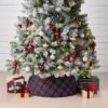 Christmas Roll Up Plaid Tree Collar Blue - Wondershop™