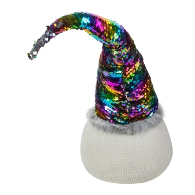 Northlight Gnome With Rainbow Flip Sequin Hat Christmas Decoration - 24" 5 Northlight Gnome With Rainbow Flip Sequin Hat Christmas Decoration - 24" - Image 5