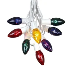 Novelty Lights 100 Feet C9 Christmas String Light Set, Vintage Holiday Hanging Light Set, White Wire 20 Novelty Lights 100 Feet C9 Christmas String Light Set, Vintage Holiday Hanging Light Set, White Wire -National Tree Company Store GUEST 6f05af2b 6a4b 44f3 b23e 9ccb0c99eceb