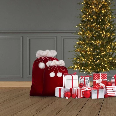 42in X 32in Deluxe Santa Bag Christmas Stocking Red/White - Haute Decor 2 42in X 32in Deluxe Santa Bag Christmas Stocking Red/White - Haute Decor - Image 2