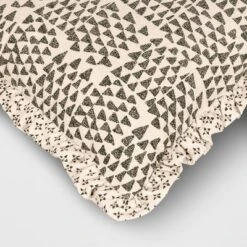 Square Block Print Reversible Pillow With Ruffle Trim Green - Threshold™ 7 Square Block Print Reversible Pillow With Ruffle Trim Green - Threshold™ -National Tree Company Store GUEST 72100767 9160 4a61 9494 989713c6c377