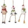 Transpac Merry Farm Animal Sitter Figurines Set Of 2 Colorful Christmas Decor For Tabletop And Mantel Indoor Gifts