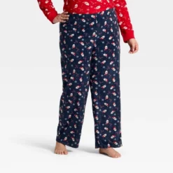 Women's Santa Print Microfleece Holiday Matching Family Pajama Pants - Wondershop™ Navy Blue -National Tree Company Store GUEST 7385cb31 c4e3 4605 b220 2a87b1b2f5cb