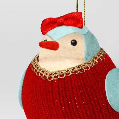 Christmas Featherly Friends Ornament Red Bow - Wondershop™ 2 Christmas Featherly Friends Ornament Red Bow - Wondershop™ - Image 2
