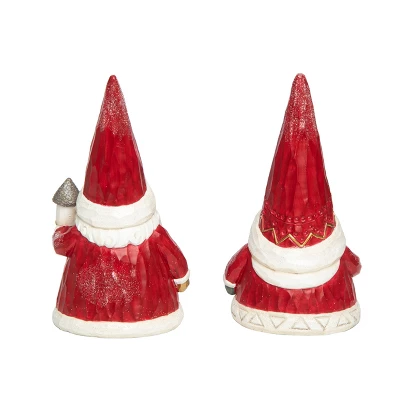 Transpac Light Up Santa Gnome Decor Set Of 2 Christmas Home Decorations Resin Holiday Decorative Objects 2 Transpac Light Up Santa Gnome Decor Set Of 2 Christmas Home Decorations Resin Holiday Decorative Objects - Image 2