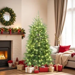 LuxenHome 6Ft Pre-Lit Green Full Artificial Cedar Christmas Tree With Metal Stand 13 LuxenHome 6Ft Pre-Lit Green Full Artificial Cedar Christmas Tree With Metal Stand -National Tree Company Store GUEST 77a596d7 5141 4add b566 b0d607f55016