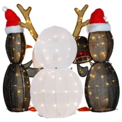 Northlight LED Lighted Penguins Building Snowman Outdoor Christmas Decoration - 35" - Set Of 3 -National Tree Company Store GUEST 7a03f7a1 0167 471d 99db 6bba7771489c