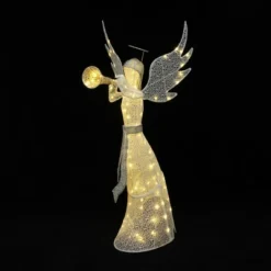 LuxenHome 5Ft Angel Playing Gold Trumpet Outdoor Holiday Decoration With Lights White, Sliver, Gold 17 LuxenHome 5Ft Angel Playing Gold Trumpet Outdoor Holiday Decoration With Lights White, Sliver, Gold -National Tree Company Store GUEST 7cfc71e2 c63a 4d65 841d dddefa053e84