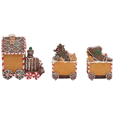Northlight Gingerbread Candy Cane Train With Gingerbread Man Christmas Decoration - 5.5" 4 Northlight Gingerbread Candy Cane Train With Gingerbread Man Christmas Decoration - 5.5" - Image 4