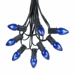 Novelty Lights 25 Feet C7 Christmas String Light Set, Vintage Holiday Hanging Light Set, Black Wire -National Tree Company Store GUEST 805d7cb0 251b 4fd0 9dd1 3501a4ad8488