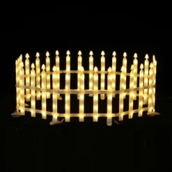 LuxenHome 8-Piece Light Show Fence Design Outdoor Holiday Decoration White 15 LuxenHome 8-Piece Light Show Fence Design Outdoor Holiday Decoration White -National Tree Company Store GUEST 848f43ab 6346 47d7 b6b3 d9e6058adfdd