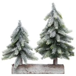 Northlight Frosted Pine Tree Duo Christmas Decoration - 12" - Unlit -National Tree Company Store GUEST 88c896f3 7eb9 4736 809c 7028f34075d3