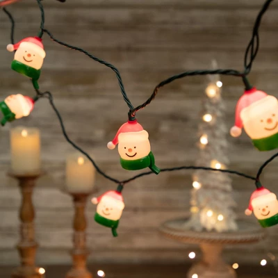 Northlight Snowman Heads With Scarves Christmas Light Set - Clear - 7.5' Green Wire - 10ct 1 Northlight Snowman Heads With Scarves Christmas Light Set - Clear - 7.5' Green Wire - 10ct
