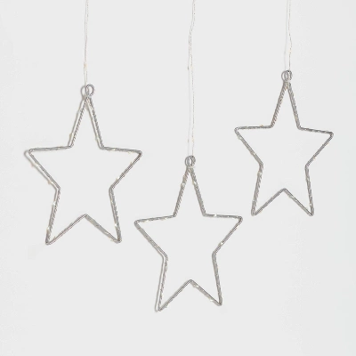 3pk 12in Lighted Window Curtain Stars Christmas Novelty Silhouette Lights Warm White - Wondershop™ 2 3pk 12in Lighted Window Curtain Stars Christmas Novelty Silhouette Lights Warm White - Wondershop™ - Image 2