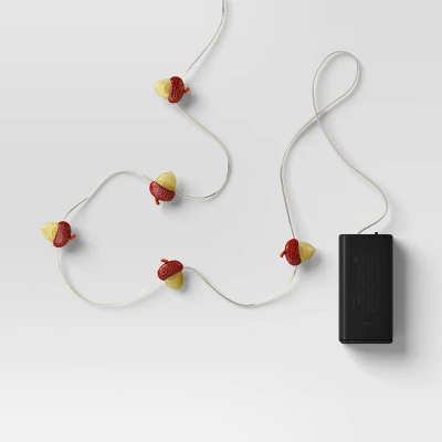 30ct LED Battery Operated Christmas Acorn Dew Drop Lights Warm White With Gold Wire - Wondershop™ 3 30ct LED Battery Operated Christmas Acorn Dew Drop Lights Warm White With Gold Wire - Wondershop™ - Image 3