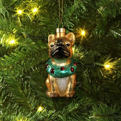 4" Christmas Glass Bulldog Ornament - Wondershop™ 1 4" Christmas Glass Bulldog Ornament - Wondershop™
