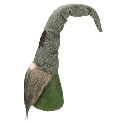 Northlight Forest Tree Chevron Hat Gnome Head Christmas Decoration - 21" - Green And Brown 4 Northlight Forest Tree Chevron Hat Gnome Head Christmas Decoration - 21" - Green And Brown - Image 4