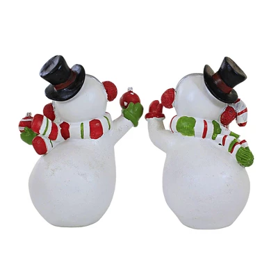 Transpac 6.25 In Happy Snowman Christmas Figurine Set , Christmas Decor Christmas Candy Cane Coal Buttons (2PC) 1 Transpac 6.25 In Happy Snowman Christmas Figurine Set , Christmas Decor Christmas Candy Cane Coal Buttons (2PC)