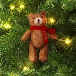 Christmas Fabric Bear Ornament - Wondershopâ˘