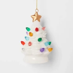 Lit Ceramic Retro Christmas Tree Ornament - Wondershop™ -National Tree Company Store GUEST 93e0a82a 14b1 4acf 8643 c177f2e3b105