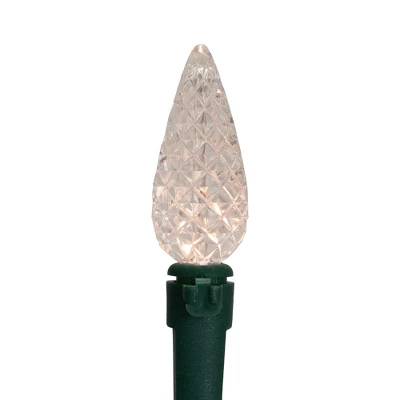 Northlight LED C6 Faceted Christmas Lights - Warm White - 15.75’ Green Wire - 50ct 4 Northlight LED C6 Faceted Christmas Lights - Warm White - 15.75’ Green Wire - 50ct - Image 4
