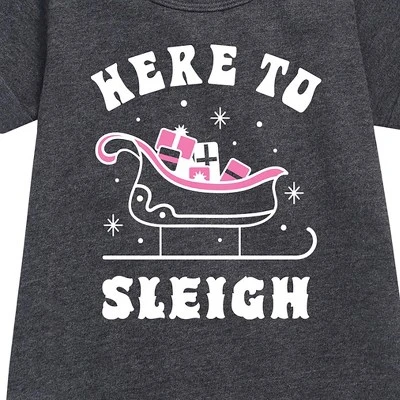 Girls' - Instant Message - Here To Sleigh Christmas Graphic Short Sleeve Fleece Dress 1 Girls' - Instant Message - Here To Sleigh Christmas Graphic Short Sleeve Fleece Dress