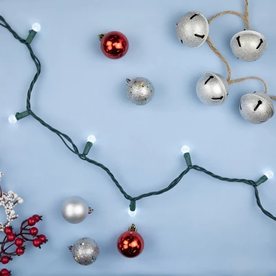 Northlight LED G12 Berry Christmas Lights - Pure White - 16' Green Wire - 50 Ct 2 Northlight LED G12 Berry Christmas Lights - Pure White - 16' Green Wire - 50 Ct - Image 2